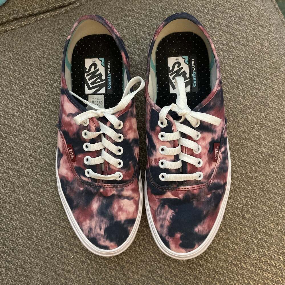Women’s Vans ComfyCush Authentic Grunge Wash Tie Dye Shoes
